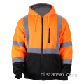 Gevoerde fleece sweatshirts heren werk reflecterende veiligheidsjack